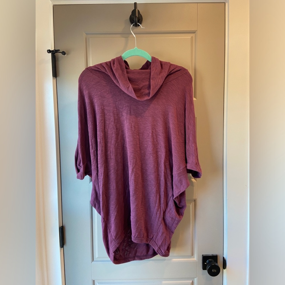 Papermoon Purple Shrug with Cowl Neck and Flowy Fit